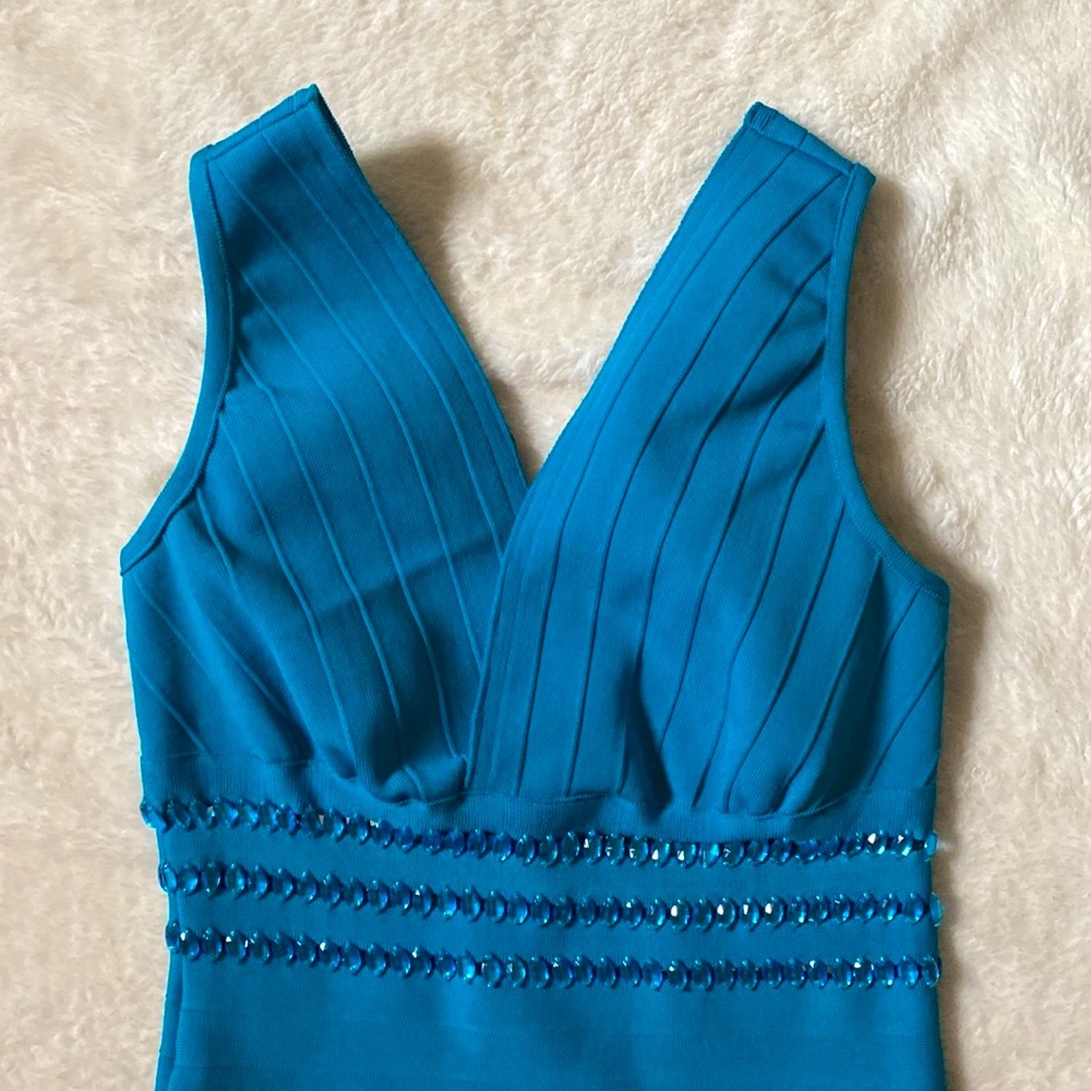2B Bebe Blue Bandage Dress 👗 - Picture 2 of 8
